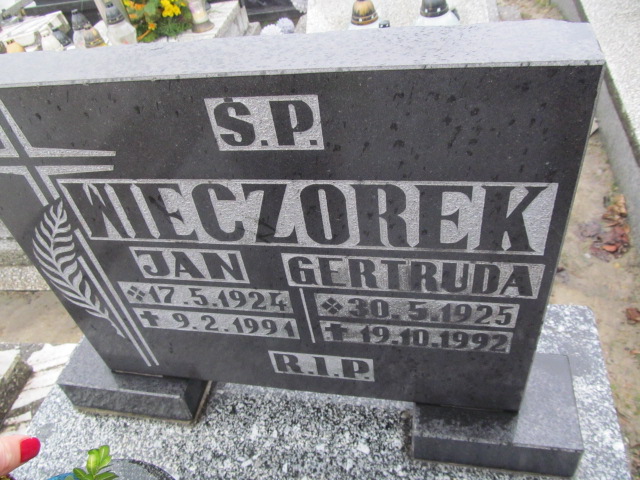 Jan Wieczorek 1924 Mysłowice Morgi - Grobonet - Wyszukiwarka osób pochowanych