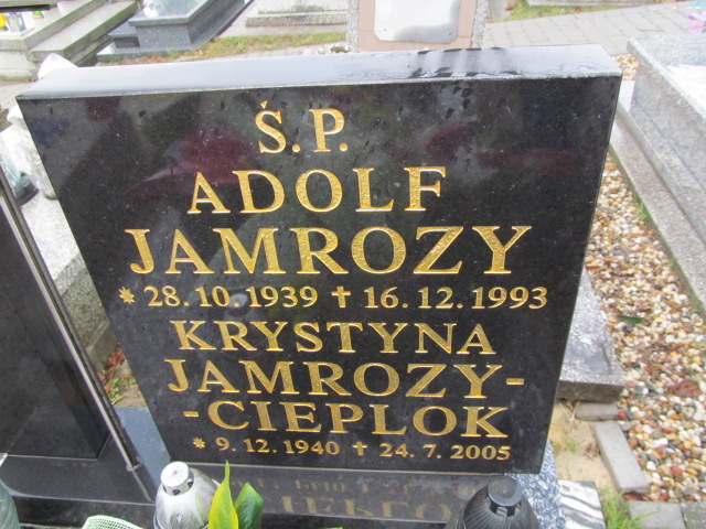 Adolf Jamrozy 1939 Mysłowice Morgi - Grobonet - Wyszukiwarka osób pochowanych